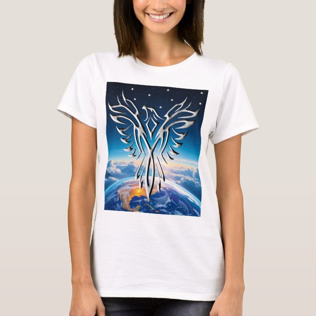 Camiseta Amanecer de águila plateada (Anverso)