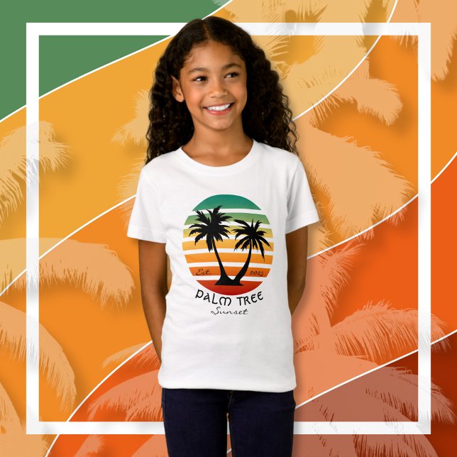 Camiseta Amanecer de árbol de palmas (PALM TREE SUNSET)