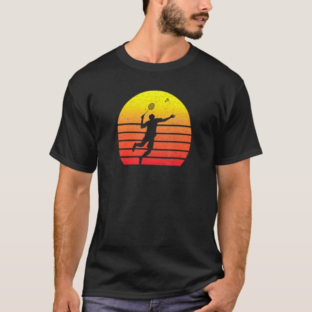 Camiseta Amanecer de la época de los retro de Badminton (Anverso)