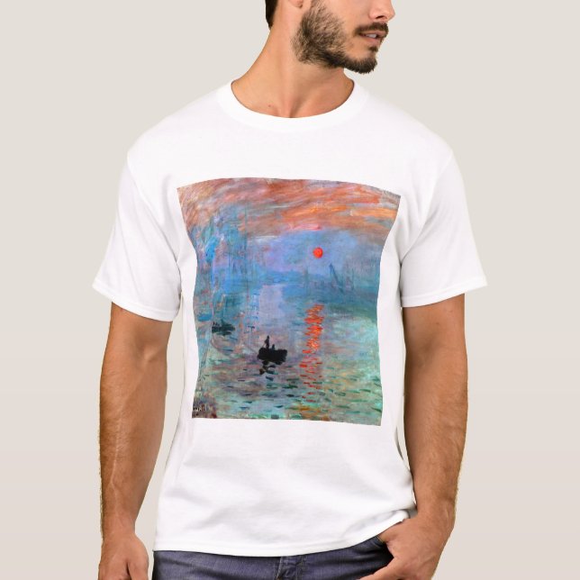 Camiseta Amanecer de la impresión de Claude Monet (Anverso)