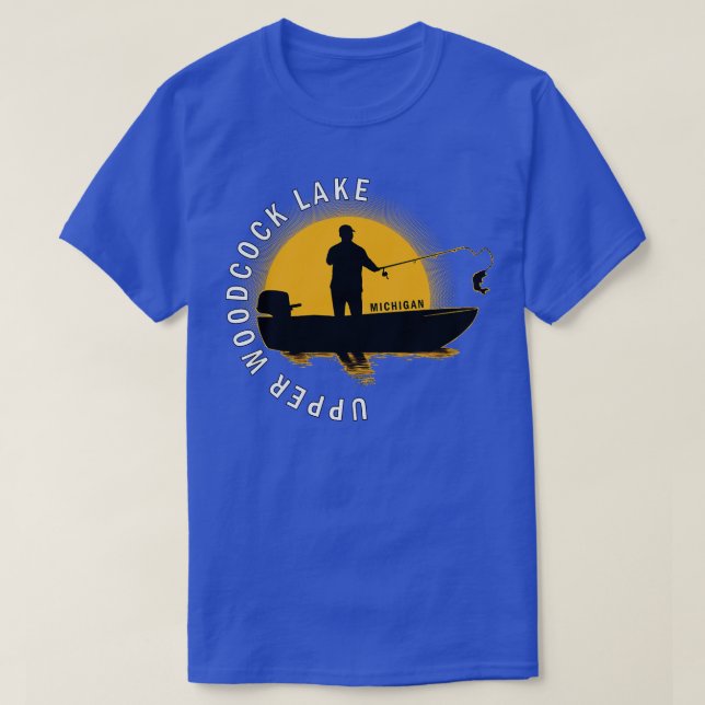 Camiseta Amanecer de Michigan en la Pesca del Lago de Mader (Diseño del anverso)