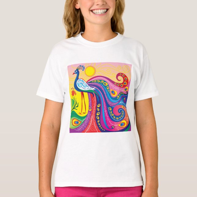 Camiseta Amanecer de Pavo Real (Anverso)
