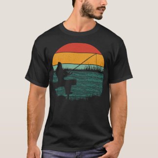 Camiseta Amanecer de pesca retro