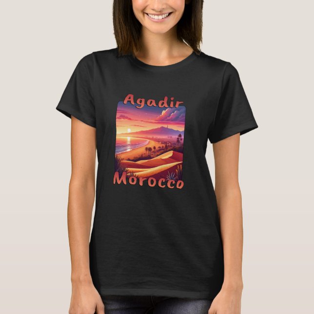 Camiseta Amanecer de vacaciones en Marruecos en Agadir (Anverso)
