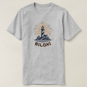 Camiseta Amanecer del Faro de Biloxi Mississippi