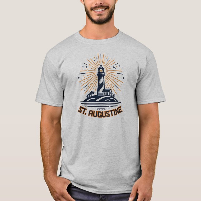 Camiseta Amanecer del faro de St. Augustine Florida (Anverso)