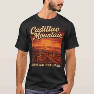 Camiseta Amanecer en Cadillac Mountain Maine Acadia Naciona