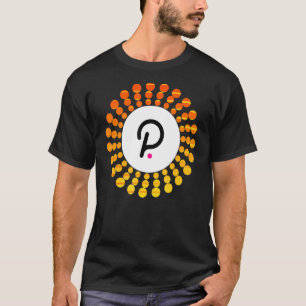 Camiseta Amanecer Naranja del círculo de monedas de Polkado