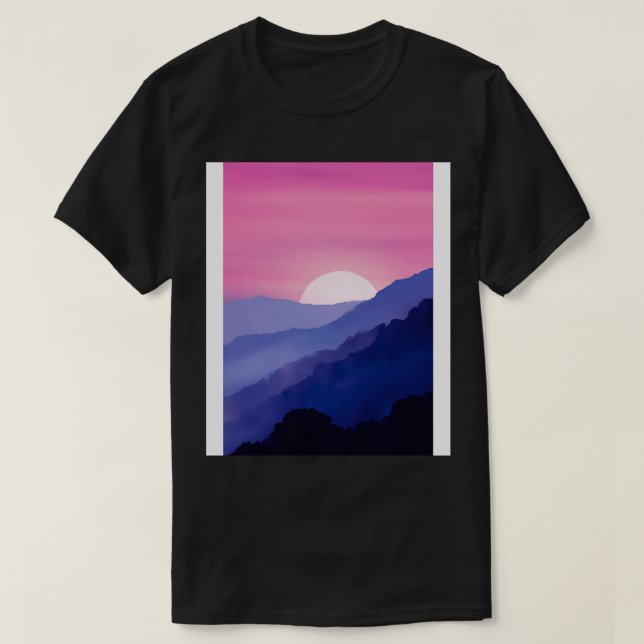 Camiseta Amanecer rosa (Diseño del anverso)