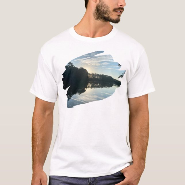 Camiseta Amanecer sobre un lago de Georgia (Anverso)