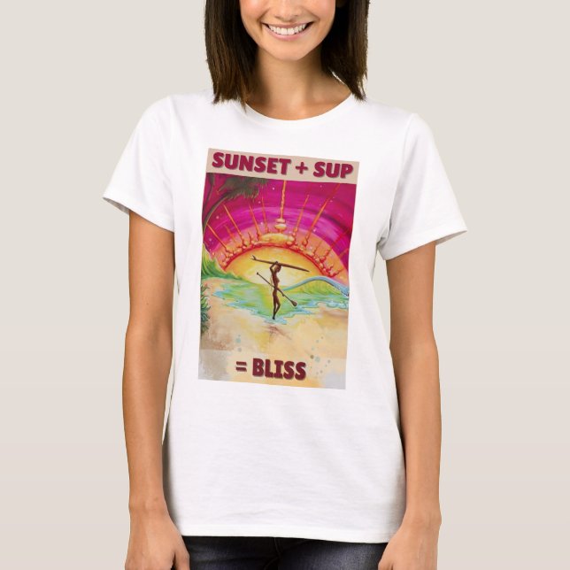 Camiseta Amanecer + SUP = BLISS (Anverso)