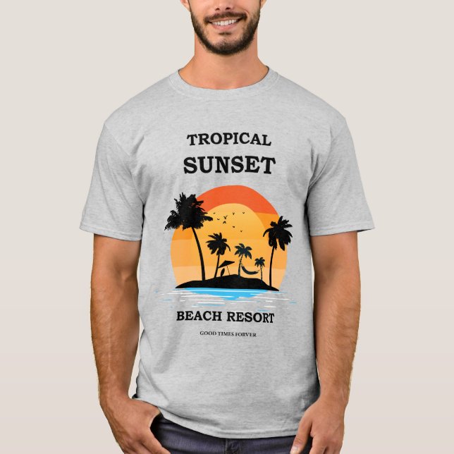 Camiseta Amanecer tropical (Anverso)