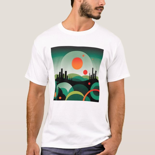 Camiseta Amanecer urbano y atardecer (Anverso)