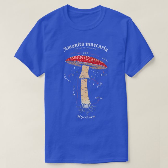 Camiseta Amanita muscaria Mushroom definición arte latino  (Diseño del anverso)