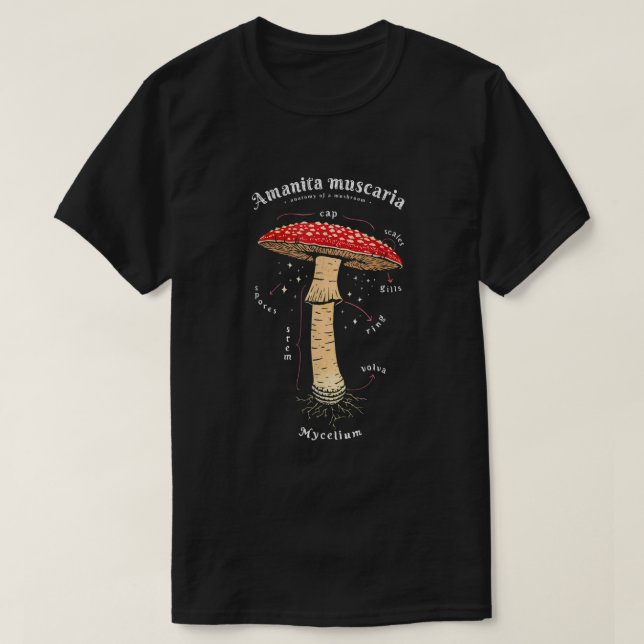 Camiseta Amanita muscaria Mushroom definition latin art  (Diseño del anverso)