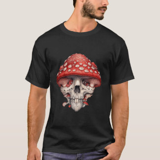 Camiseta Amanita Muscaria Mushroom Skull T-Shirt
