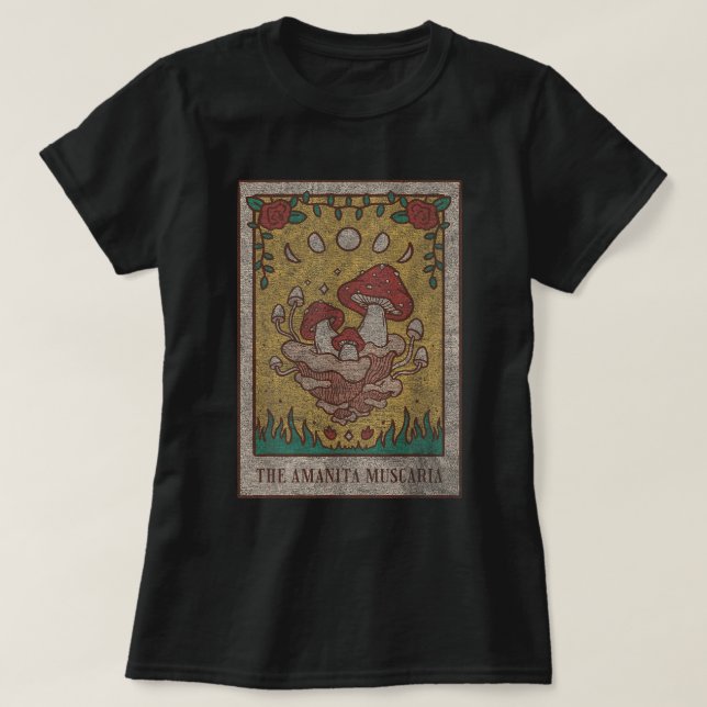 Camiseta Amanita Muscaria Tarot Mushroom Design (Diseño del anverso)