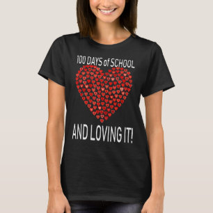 Camiseta Amante 100 Días De Escuela Corazón Cúlpido Alegre 