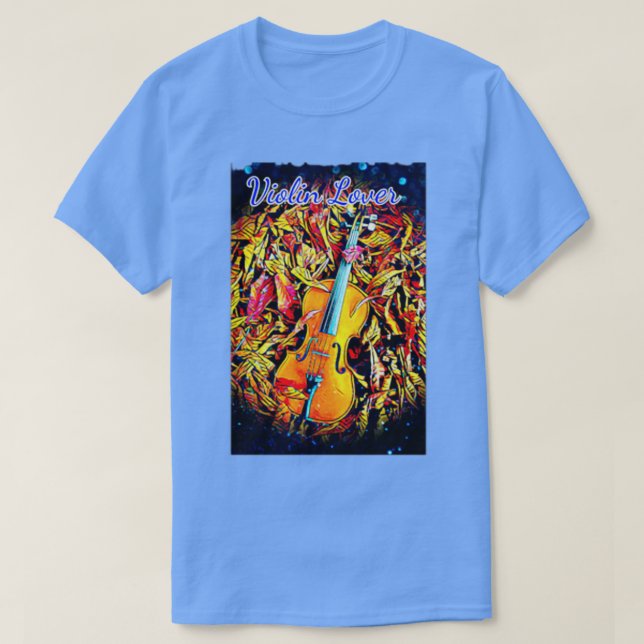 Camiseta amante 2 del violín (Diseño del anverso)