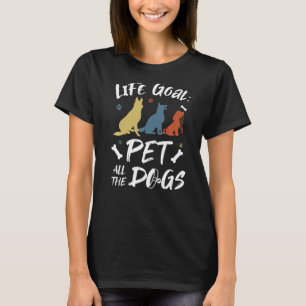 Camiseta Amante amante del portador del perro de las mujere