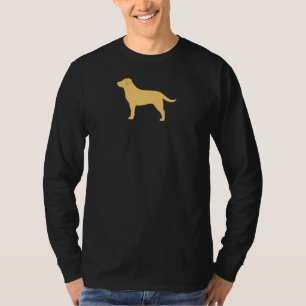 Camiseta Amante amarillo del laboratorio de la silueta del