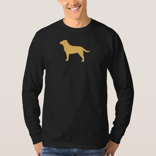 Camiseta Amante amarillo del laboratorio de la silueta del (Anverso)