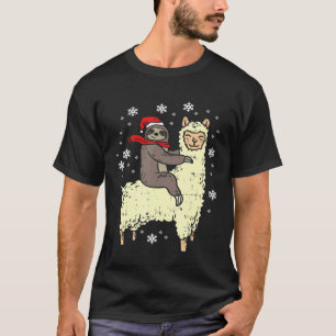 Camiseta Amante animal de Santa Sloding Llama Navidades