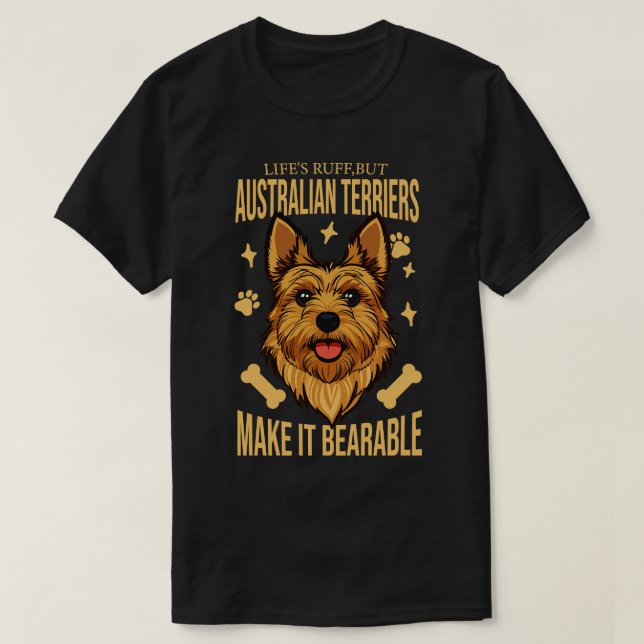Camiseta Amante australiano del perro (Diseño del anverso)