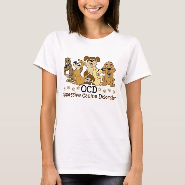 Camiseta Amante canino obsesivo del perro del desorden (Anverso)