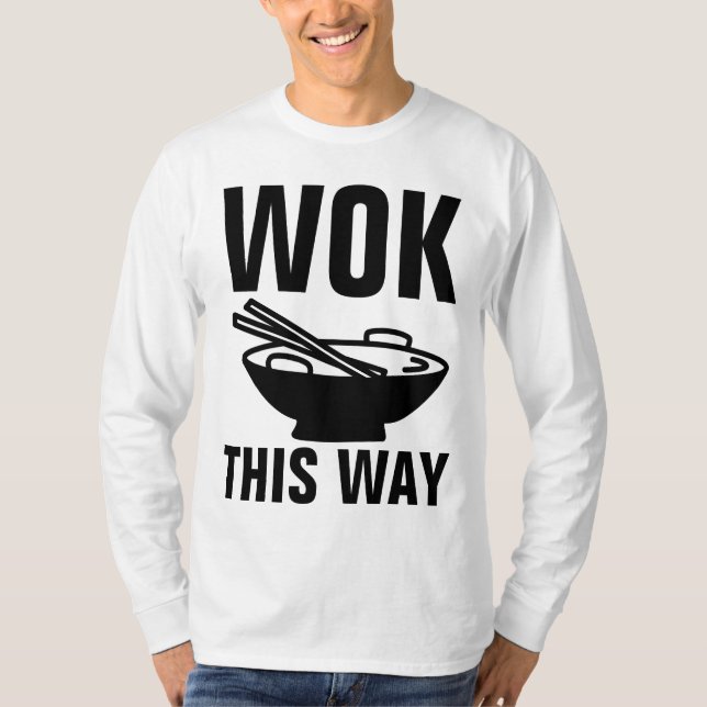 Camiseta AMANTE CHINO DE LOS ALIMENTOS, WOK ASÍ COMO Camise (Anverso)