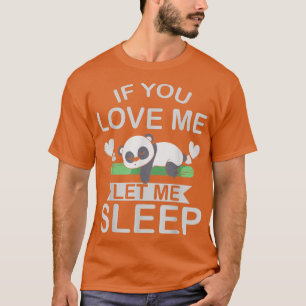 Camiseta Amante de animal lindo PJ Napping Sleeping Panda B