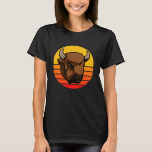 Camiseta Amante de animales de Bisonte Retro, Bisonte Yak S