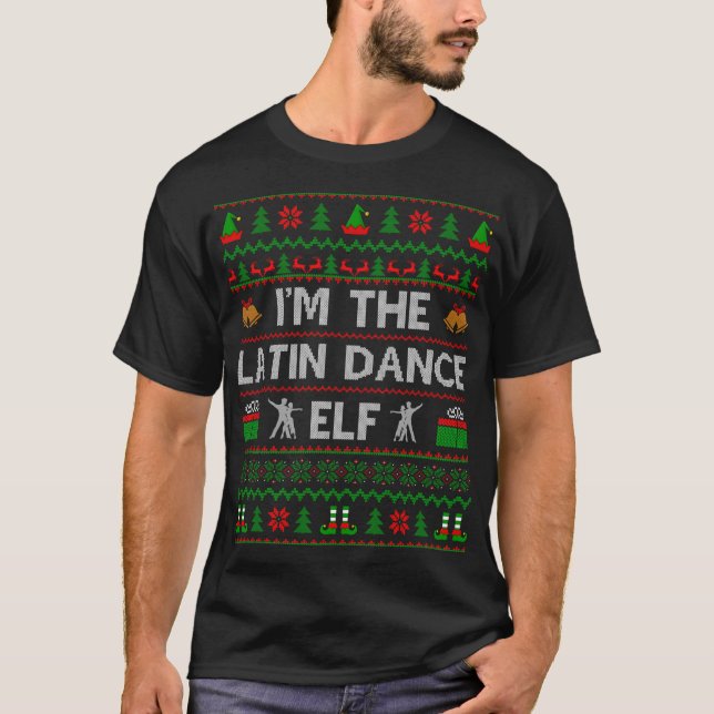 Camiseta Amante de bailar soy el elfo de la danza latina Ch (Anverso)