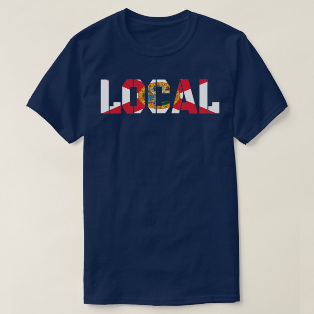 Camiseta Amante de bandera de Florida local (Diseño del anverso)