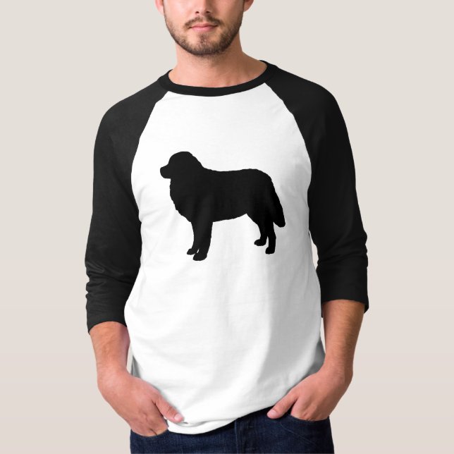Camiseta Amante de Berner de la silueta del perro de (Anverso)