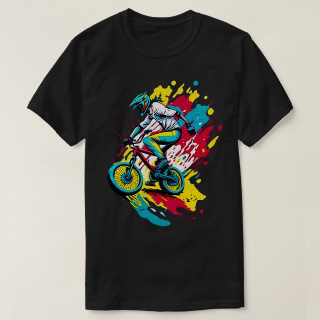 CAMISETA AMANTE DE BICICLETA BMX 3 (Diseño del anverso)