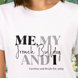 Camiseta Amante de Bulldog Francés Nombre Establecido Diver