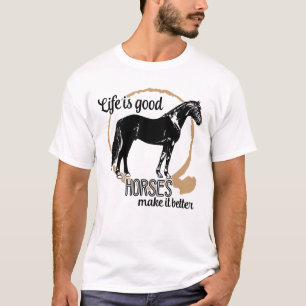 Camiseta Amante de caballos lindos Equitación Caballos Vaqu