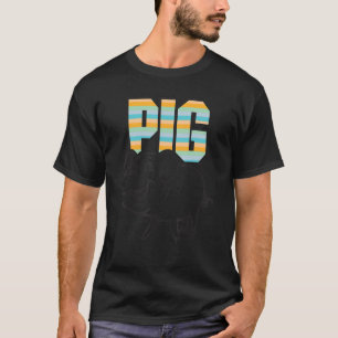 Camiseta Amante de cerdos retro, Granjero lindo, Agricultur