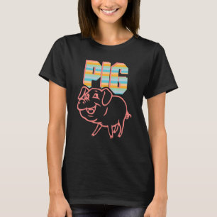 Camiseta Amante de cerdos retro, Granjero lindo, Agricultur