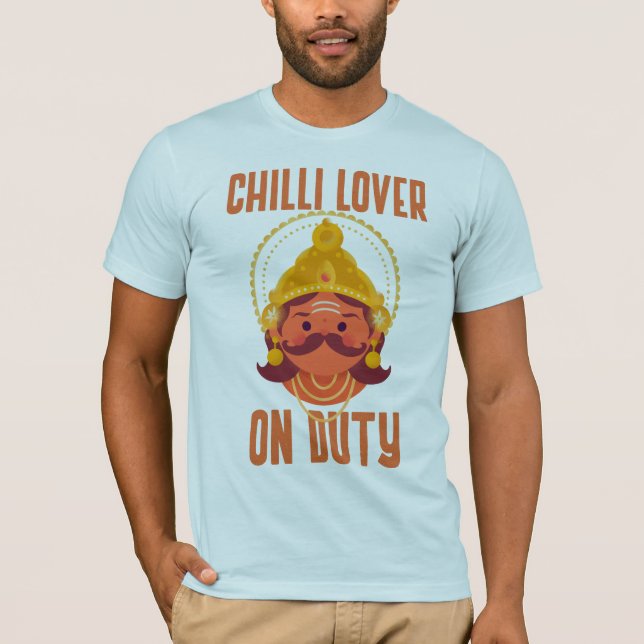 Camiseta Amante de Chili de Servicio Amante de Curry (Anverso)