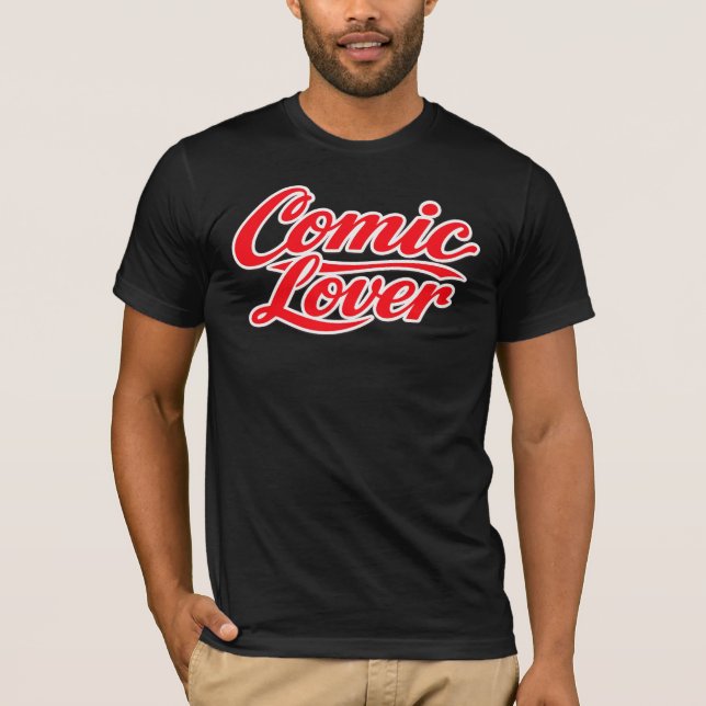 Camiseta Amante de Cómics Diseño Negrita 2 (Anverso)