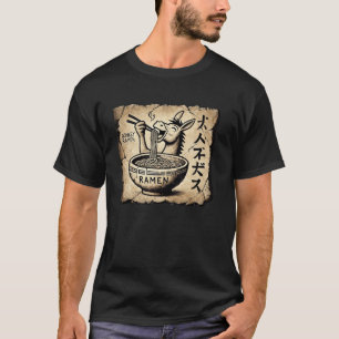 Camiseta Amante de Fideos de Arte Rupestre Japonés Burro Li