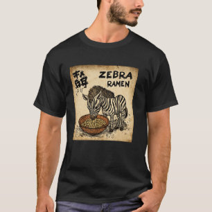 Camiseta Amante de Fideos de Arte Rupestre Japonés Fauna Ce