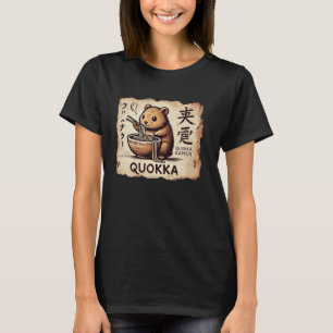 Camiseta Amante de Fideos de Arte Rupestre Japonés Fauna Li