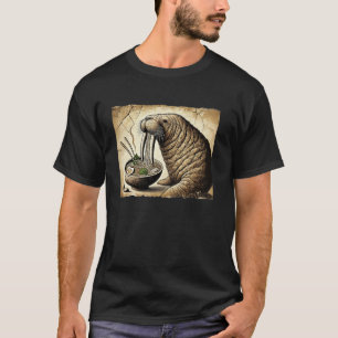 Camiseta Amante de Fideos de Arte Rupestre Japonés Morsa Fa