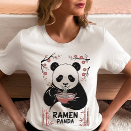 Camiseta Amante de Fideos Ramen Panda