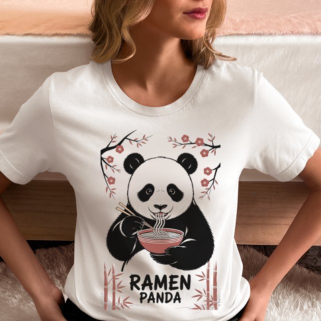 Camiseta Amante de Fideos Ramen Panda  (Subido por el creador)