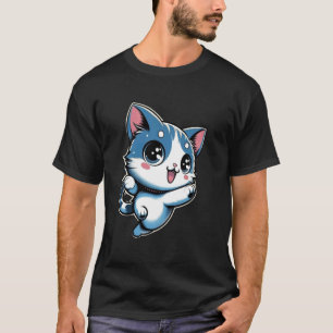 Camiseta Amante de gatito alegre juguetón arte japonés lind