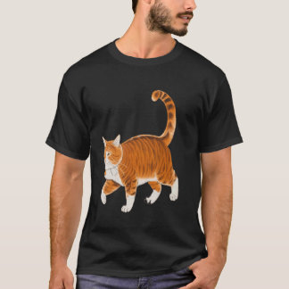 Camiseta Amante de Gatito Naranja Regordete Arte Japonés Ga